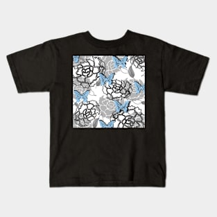 Peony Butterfly Kids T-Shirt